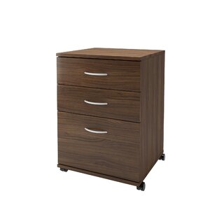 Kirsten 3-Drawer Mobile Vertical Filing Cabinet