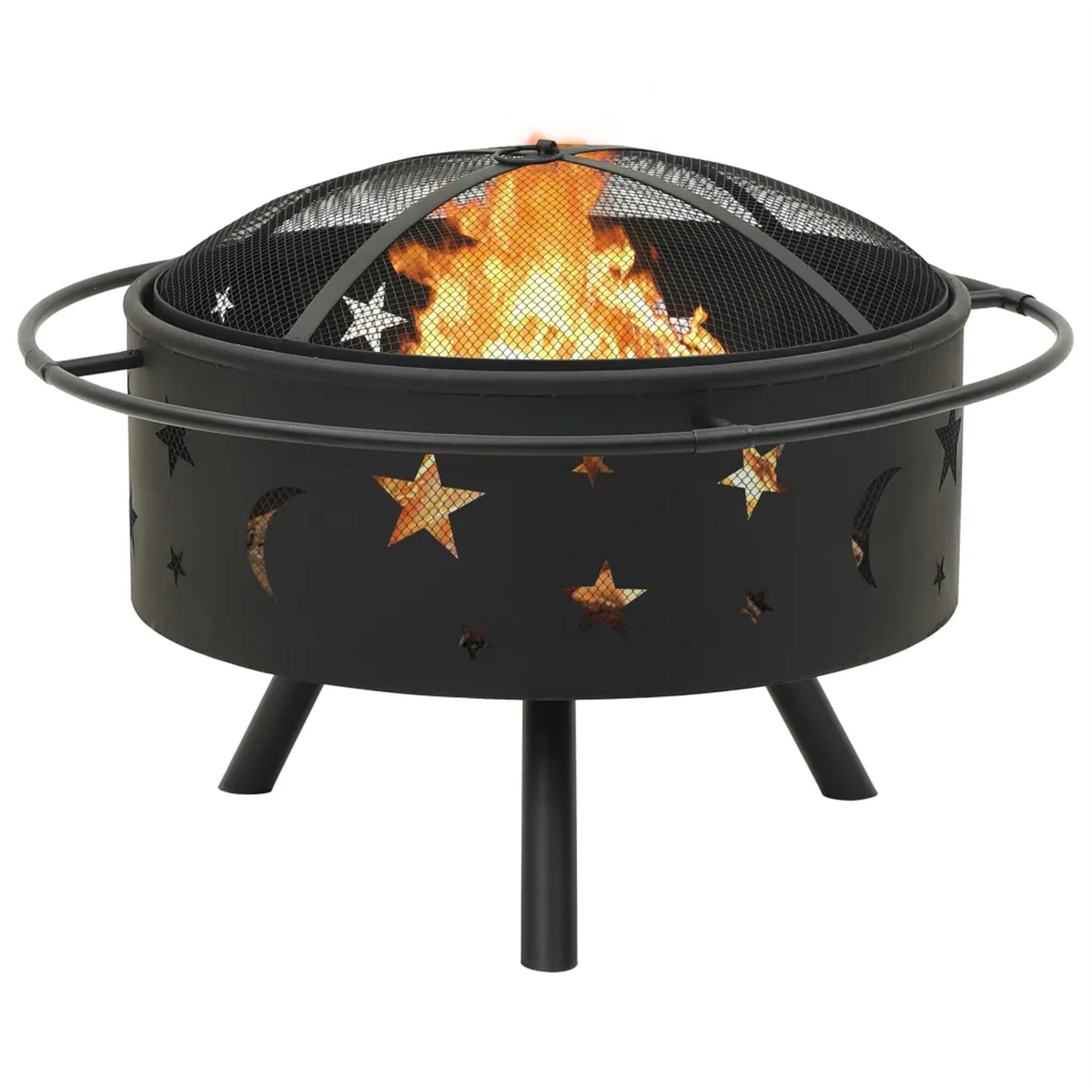 Corrigan Studio Barna 44Cm H x 49Cm W Steel Wood Burning Outdoor Fire ...