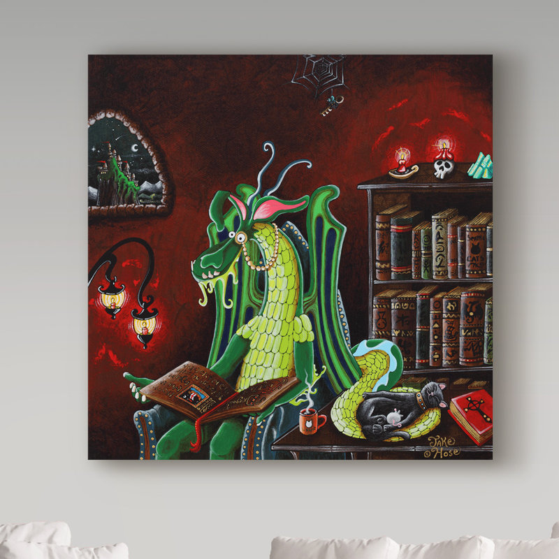 Trademark Art A Dragons Fairy Tale Acrylic Painting Print On