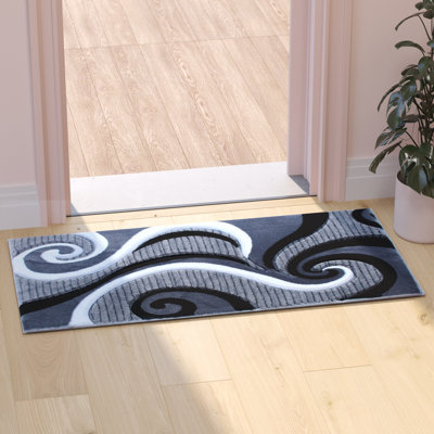 Skaghe Modern High-Low Sculpted Swirl Design Abstract Area Rug