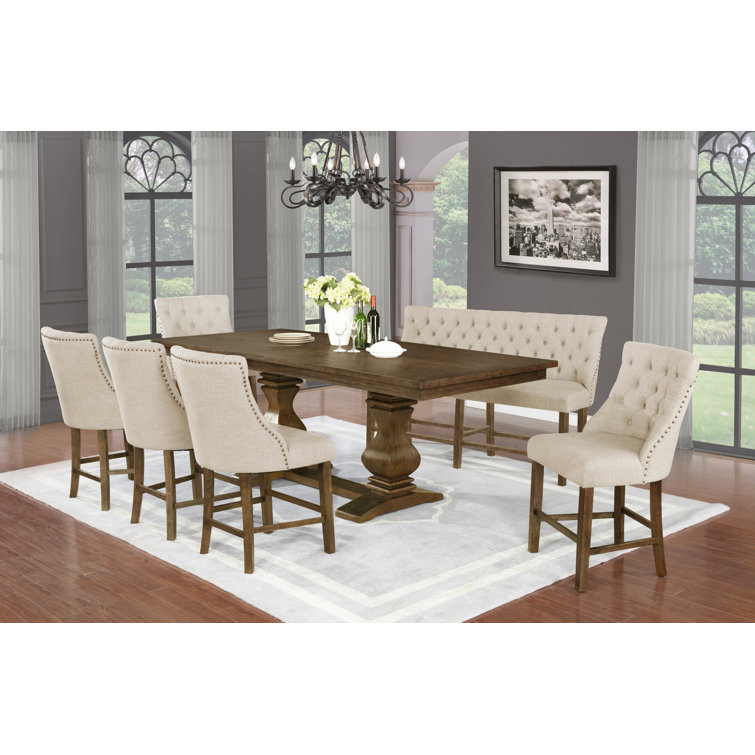 Canora Grey Cedeno Counter Height Extendable Dining Set Wayfair