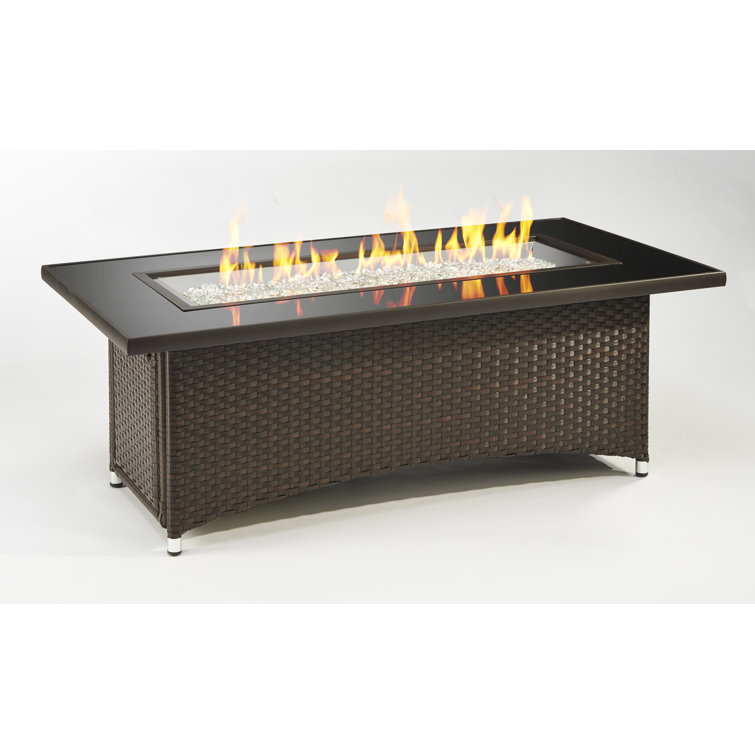 wicker fire table