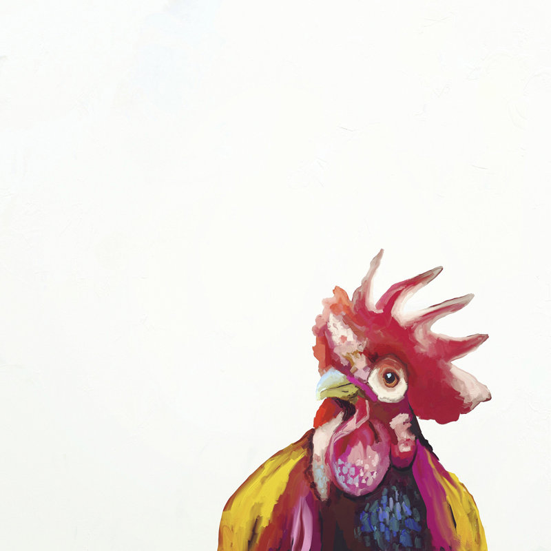 August Grove Be A Bright Chicken Print On Canvas Wayfair