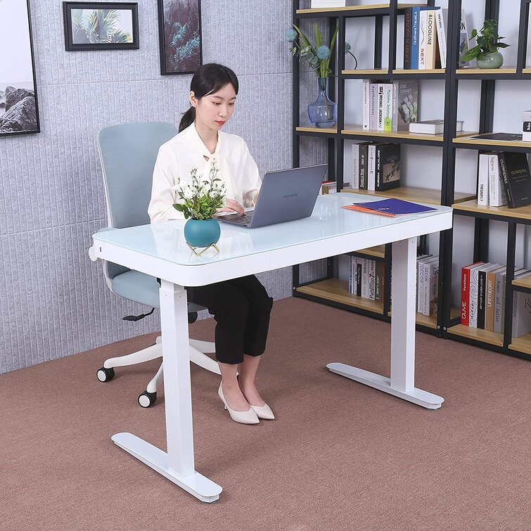 Inbox Zero Height Adjustable Standing Desk Reviews Wayfair