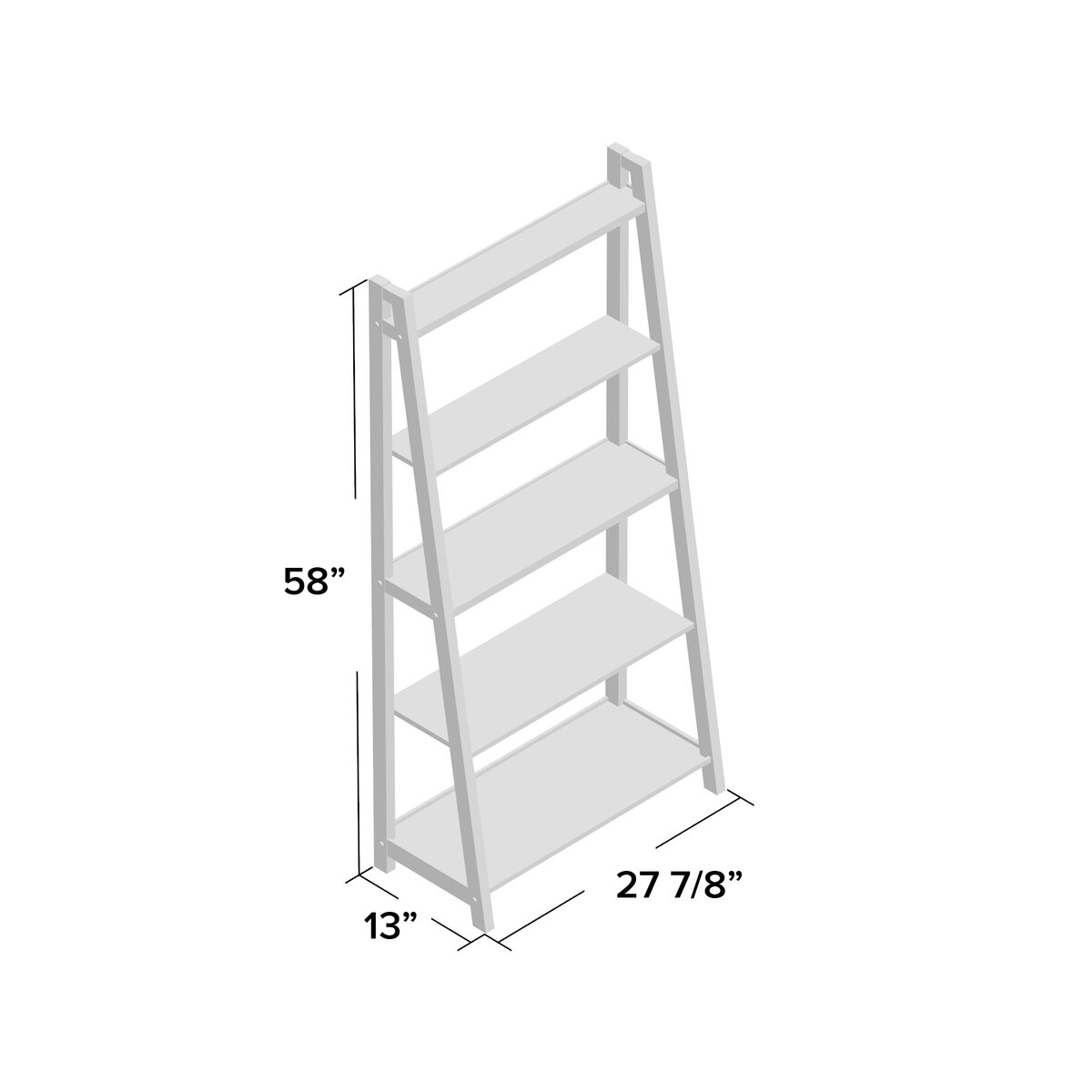 Latitude Run® Blevens 58.03'' H x 27.87'' W Ladder Bookcase & Reviews ...
