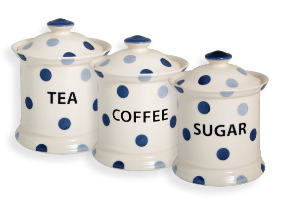 Blue Spot 3 Piece Storage Jar Set 