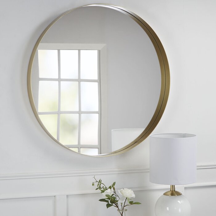 Orren Ellis Golightly Round Wall Mirror & Reviews | Wayfair