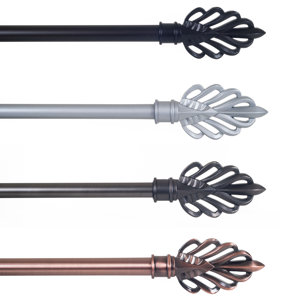 Leaf Single Curtain Rod & Hardware Set