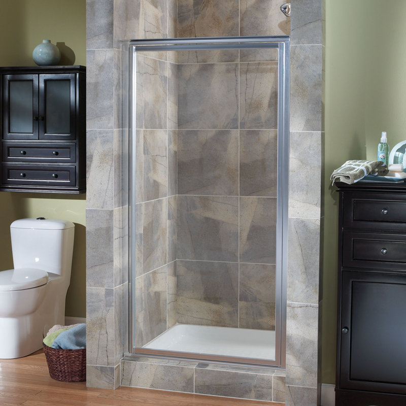 Hazelwood Home Chase 35 X 65 Pivot Framed Continuous Shower Door Wayfair