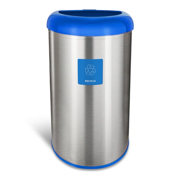 50L Lift Top Plastic Dustbin Waste Rubbish Storage Recycling Recycle Bins Grey 