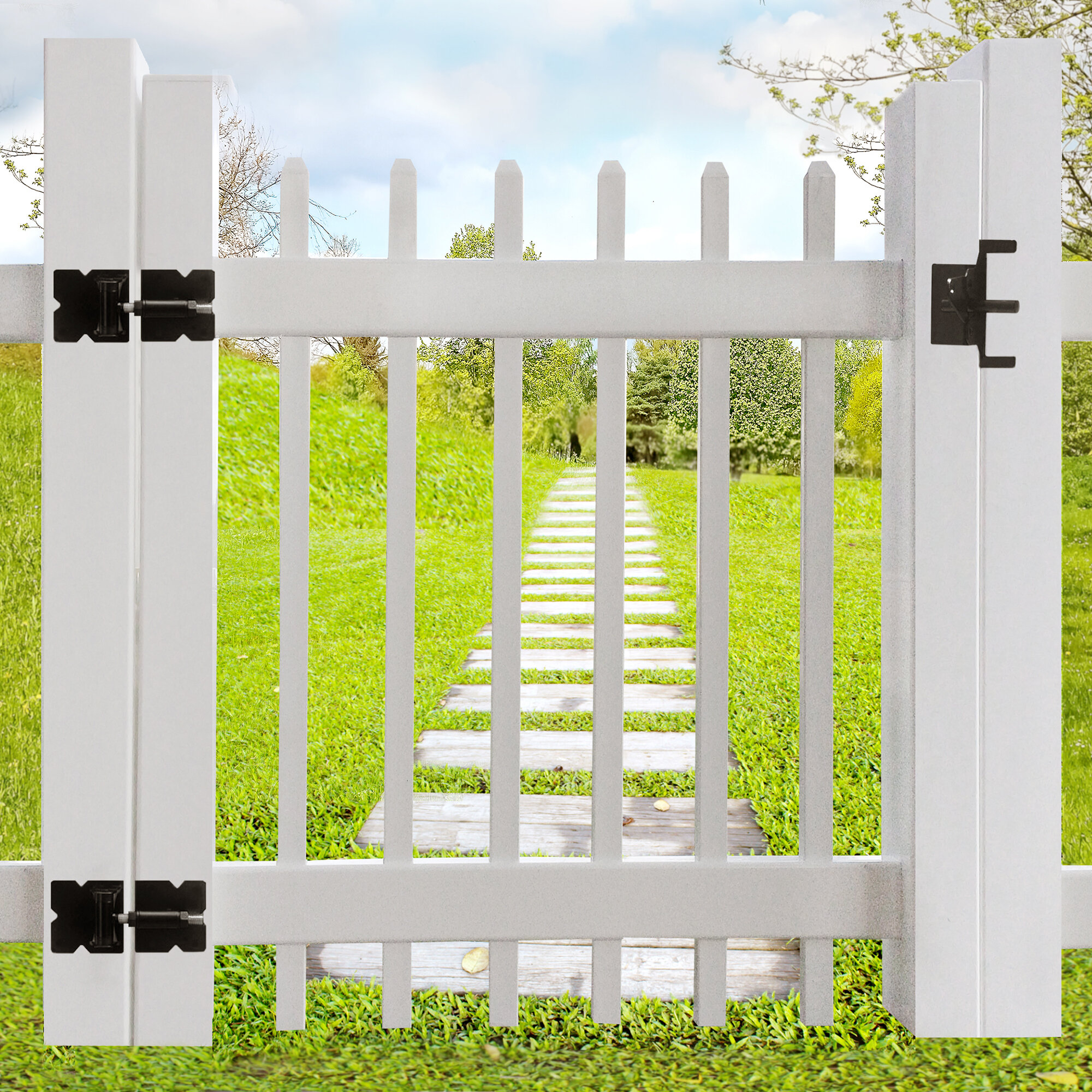 Azembla 4 Ft H X 4 Ft W Fence Vinyl Gate Wayfair