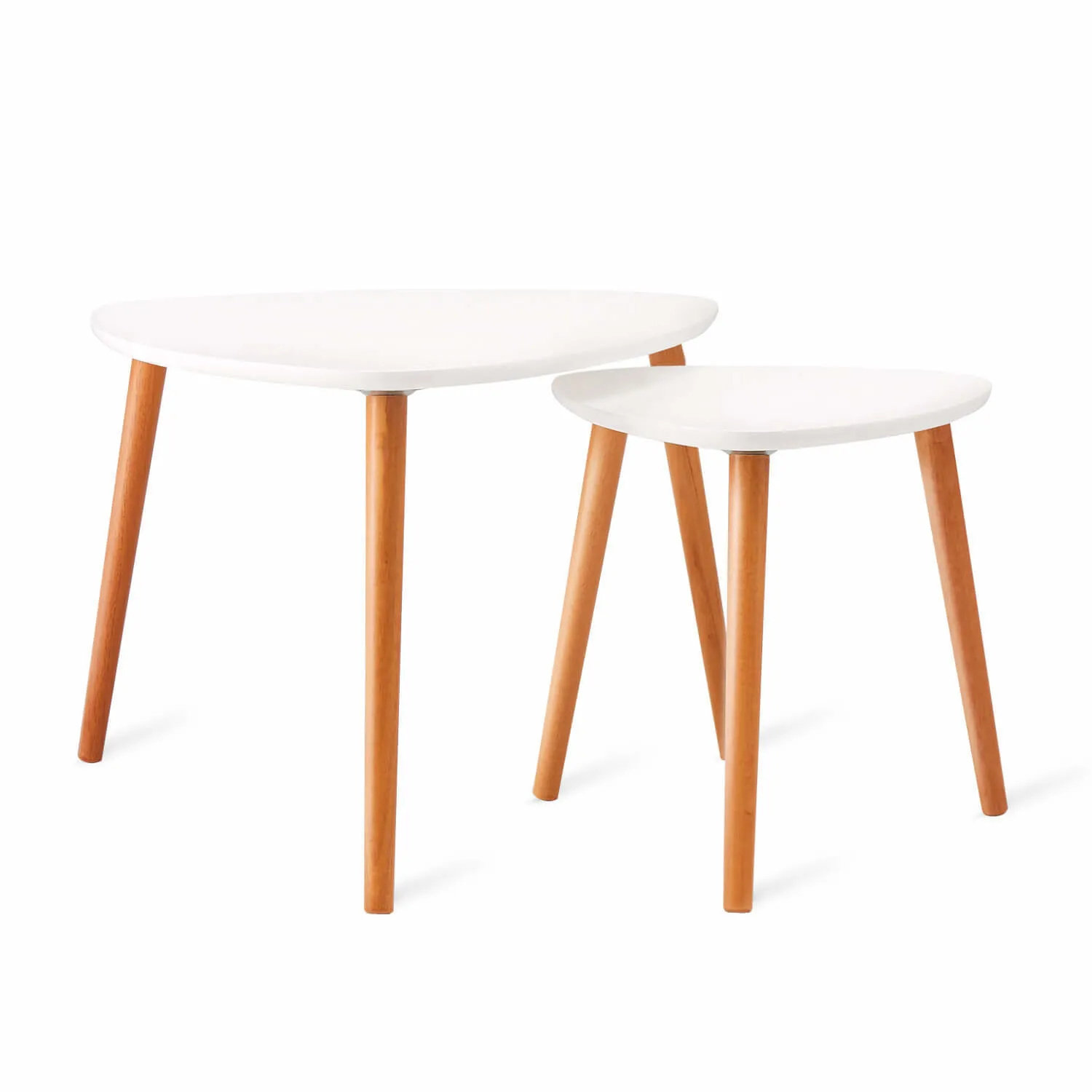 Living Room Furniture Toys Studio Coffee Table Triangle Wood End Table with  Durable Steel Legs for Living Room Balcony and Office Tables  christkindlmarket.com