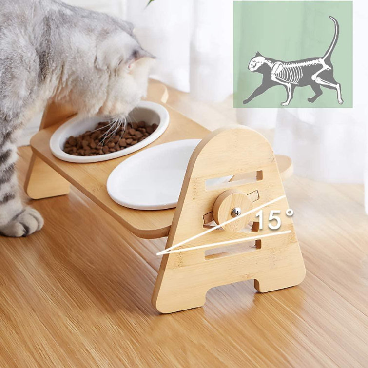 cat feeding stand