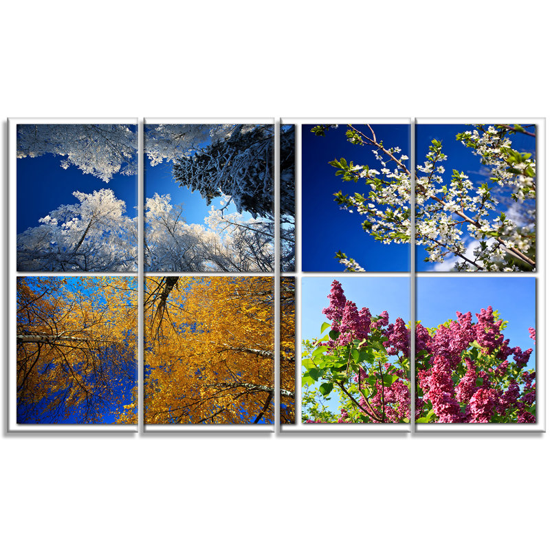 Designart Four Seasons Of Nature Collage Photographic Print Multi Piece Image On Canvas Wayfair