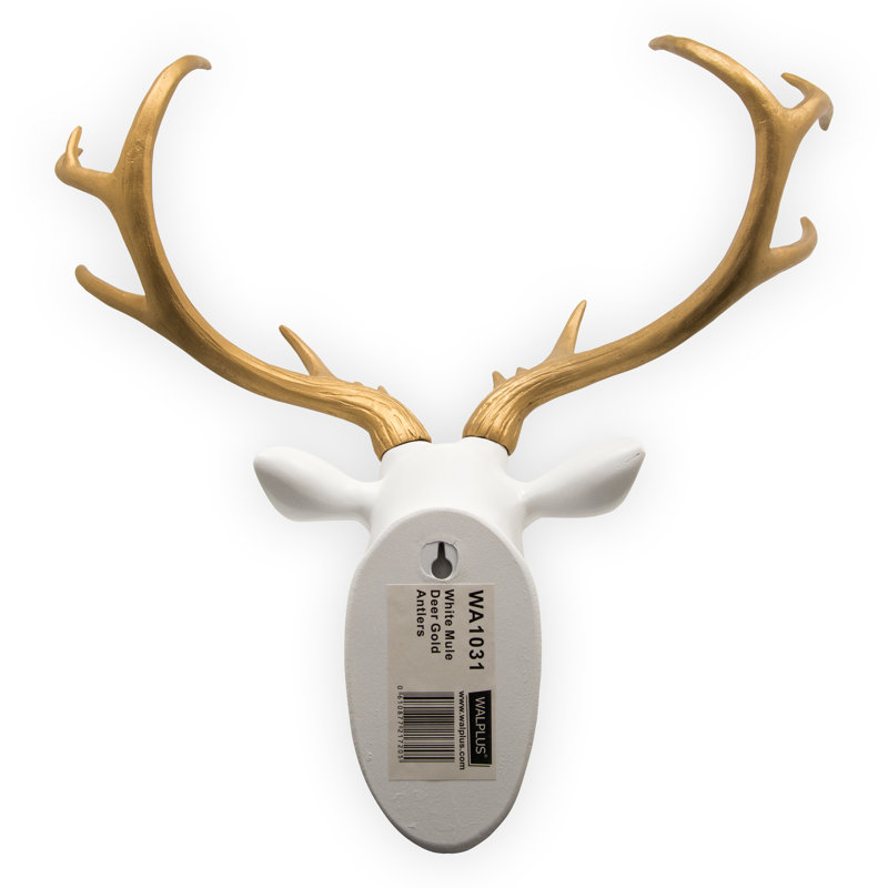 Happy Larry Mule Deer Gold Antler Wall Decor Reviews Wayfair Co Uk