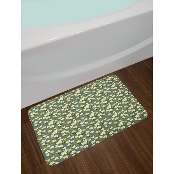 East Urban Home Flowers Insects Bath Rug | Wayfair