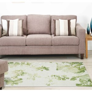 Frederick Hand-Hooked Green Area Rug