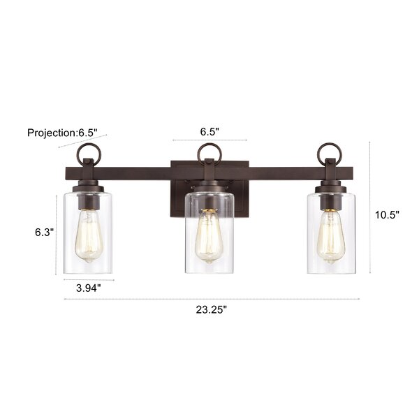 Beachcrest Home Lunsford 3 - Light Oil Rubbed Bronze Vanity Light ...