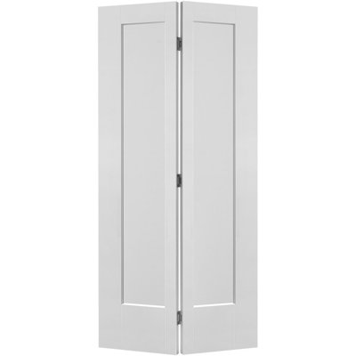 Paneled Manufactured Wood Primed Lincoln Park Interior Bi-Fold Door