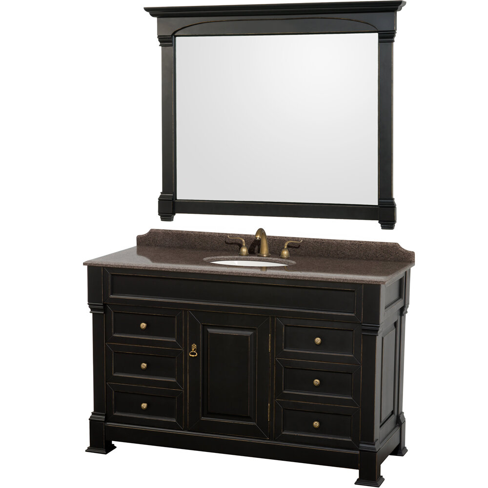 Wyndham Collection Andover 55 Single Bathroom Vanity Set With Mirror Reviews Wayfair