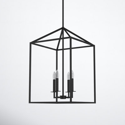 Ellis 4 - Light Lantern Rectangle Chandelier