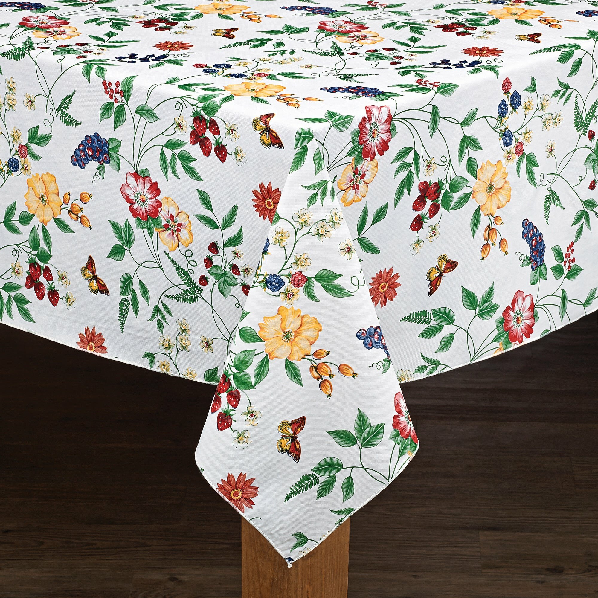 August Grove® Shively Floral Square Tablecloth & Reviews | Wayfair