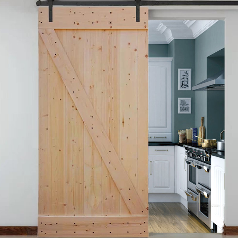 Tms Paneled Wood Primed Knotty Barn Type Without Installation