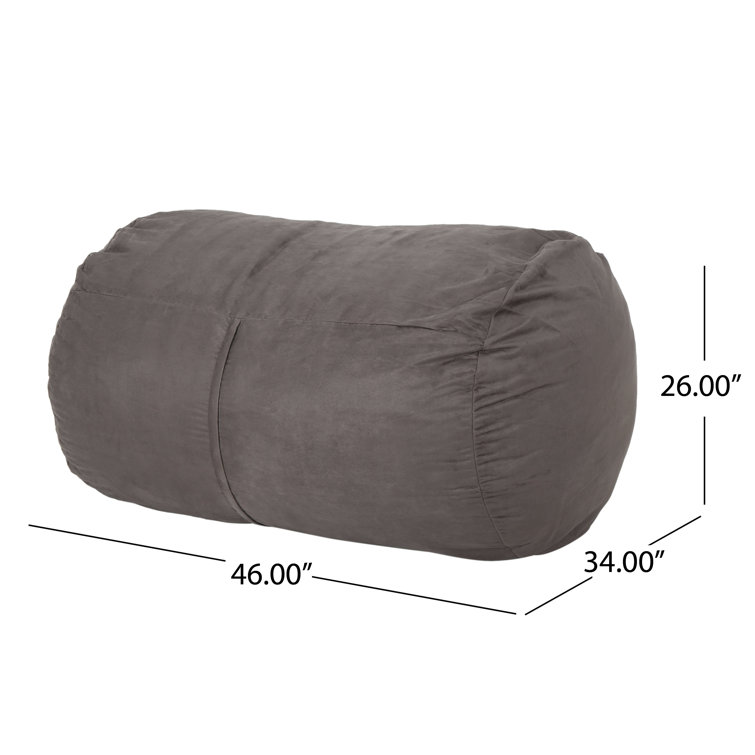Large Bean Bag Chair \u0026 Lounger Trule Upholstery Color: Gray