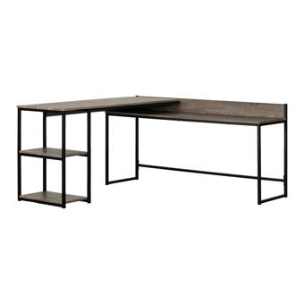 Williston Forge Marcum Solid Wood L Shape Desk Reviews Wayfair