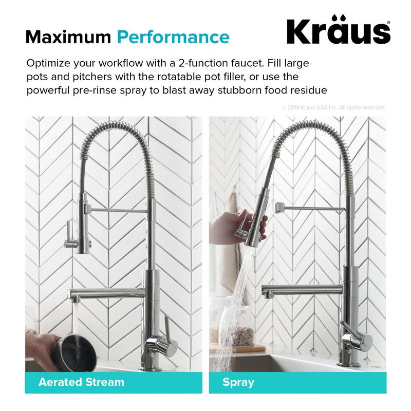 Kraus Artec Pro Pull Down Single Handle Kitchen Faucet Reviews