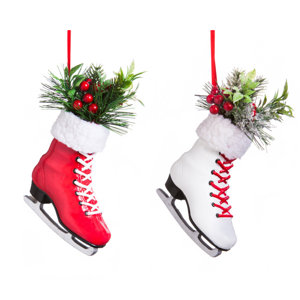 Plastic Ice Skate Ornament Accessory Set (Set of 2)