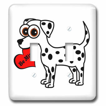 3drose I Love Dogs Dachshund 2 Gang Toggle Light Switch Wall Plate