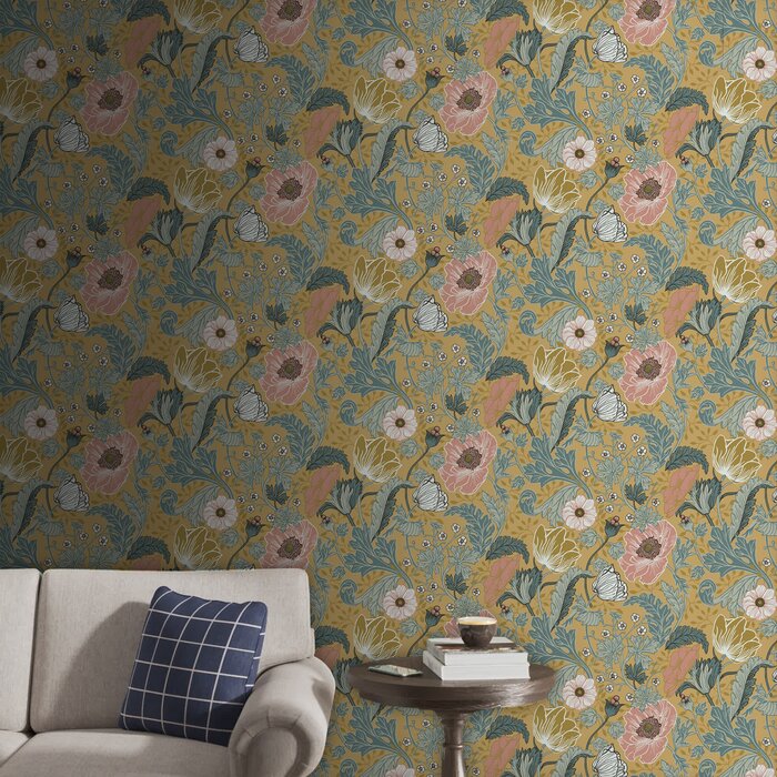 Birch Lane™ Mackenzie Floral Wallpaper & Reviews 