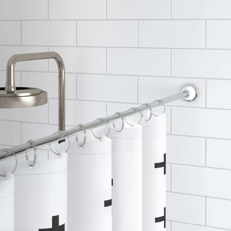 Rebrilliant Norris 87 Adjustable Straight Tension Shower Curtain