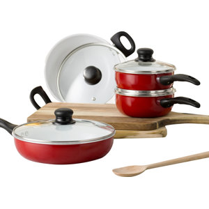 Wayfair Basics 8 Piece Nonstick Ceramic Cookware Set
