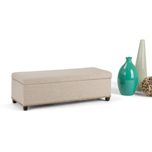 Go to store & view more images Simpli Home Kingsley Storage Ottoman