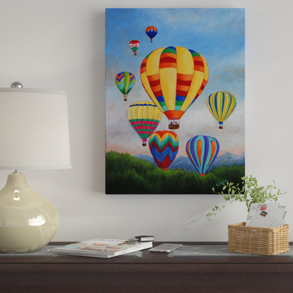 Winston Porter Sunrise Balloons Acrylic Painting Print On