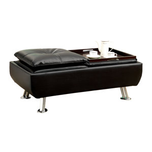 Charmant Flip Top Trays Ottoman by Hokku Designs