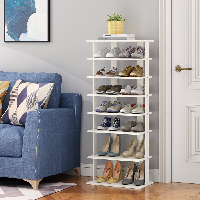 Ebern Designs Double Rows 7tier Shoe Rack Vertical