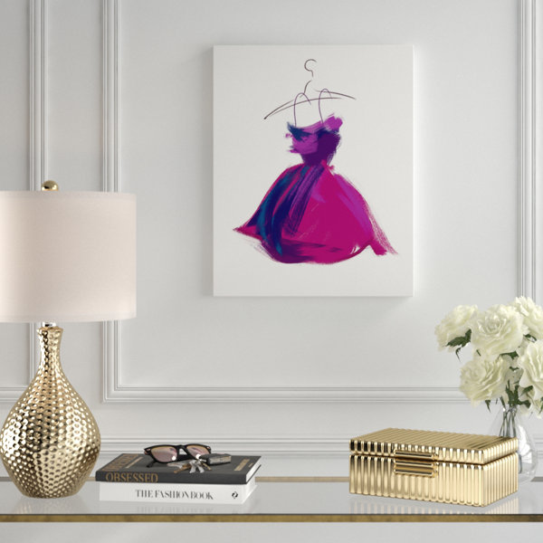 Rosdorf Park Byzantium Silhouette Dress Graphic Art Print On Canvas Wayfair