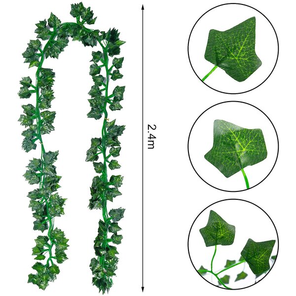 1x Artificial Plants Ivy Leaf Vine Fake Foliage Hanging Garland Home Decor Craft