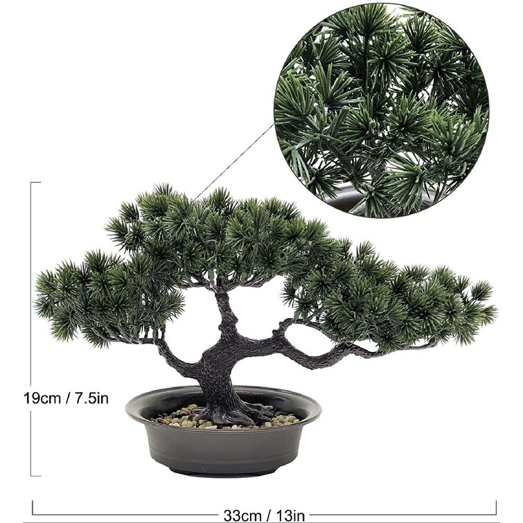 Fake Artificial Green Plant Bonsai Potted Simulation Pine Tree Home/Office Decor 