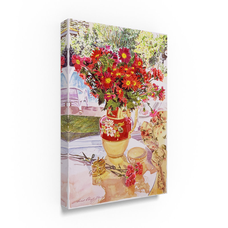 Trademark Art Flower Jug In The Window Acrylic Painting Print On