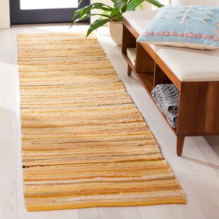 Green Cream Cotton Rug Striped Pattern Extra Large Small Runner Flat Weave Mat 
