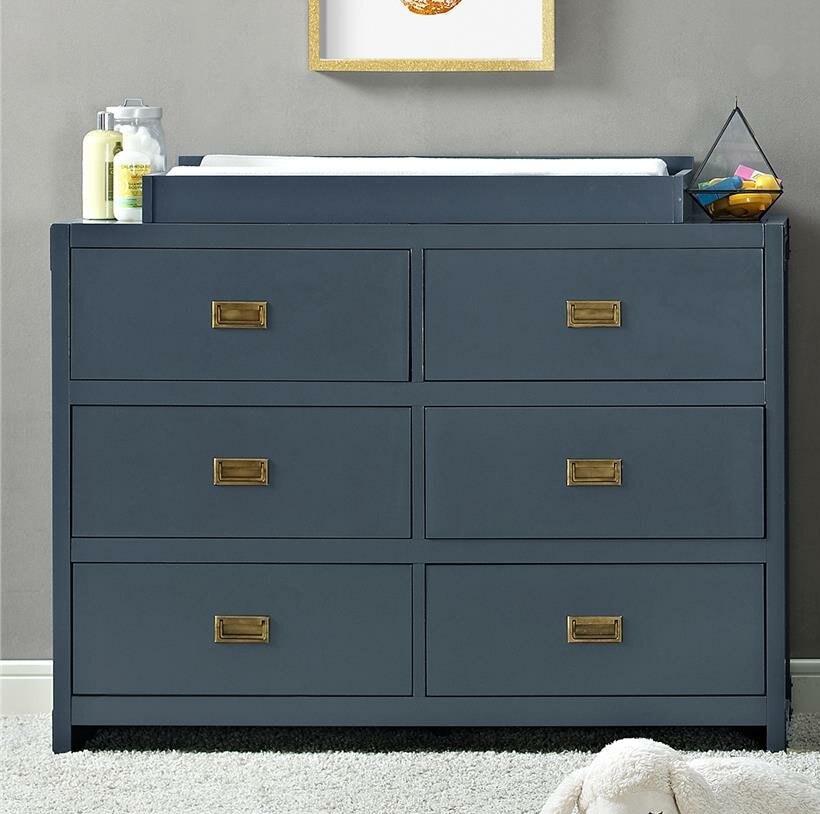 blue changing table