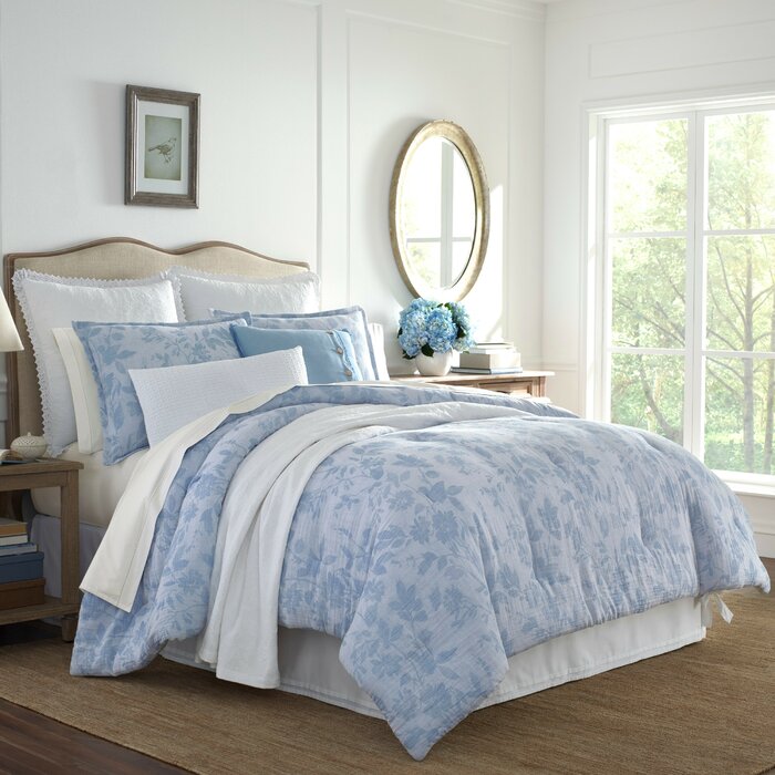 Laura Ashley Lidia Reversible Comforter Set Wayfair Ca