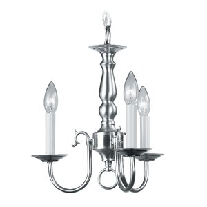 Allensby 3-Light Brushed Nickel Candle-Style Chandelier