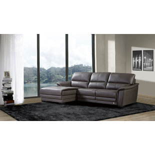 Shrum Leather Sectional by Brayden Studio #2