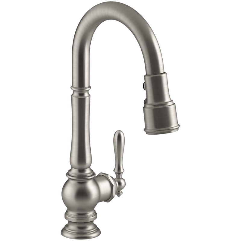 K 99261 Cp Sn Vs Kohler Artifacts Pull Down Faucet With Docknetik