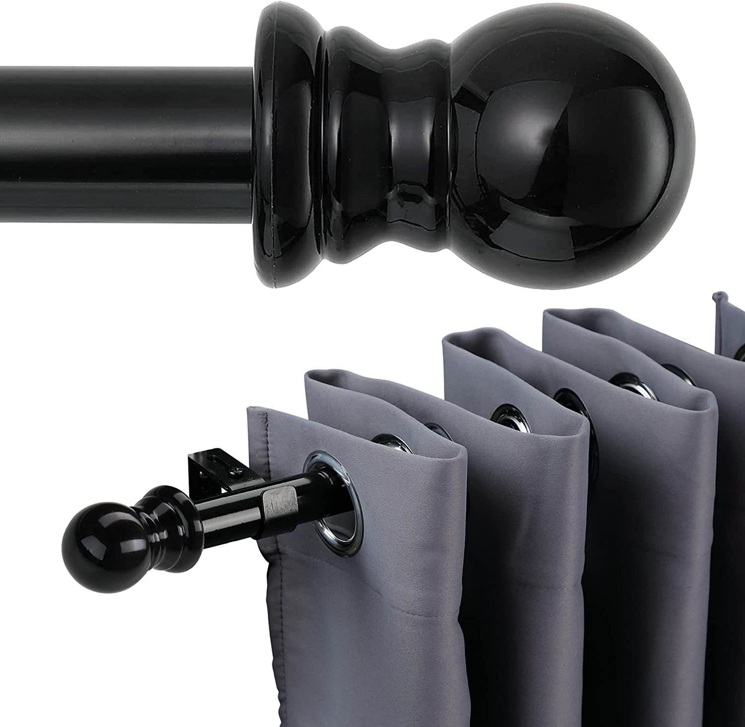 144 inch curtain rods